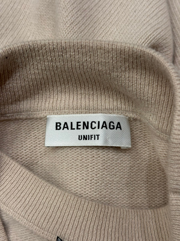 2021 Balenciaga oversize double V-neck knit sweater
