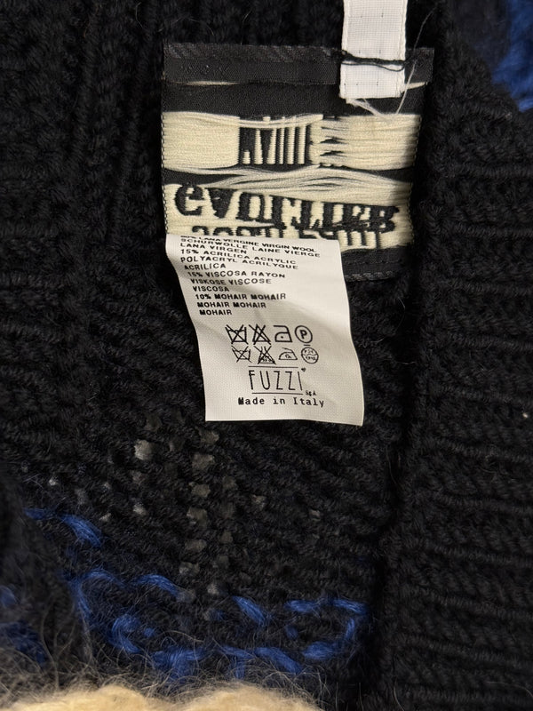 A/W2007 Jean Paul Gaultier graphic patch cardigan