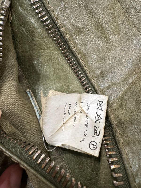 A/W2001 Dolce & Gabbana faded zip aviator jacket