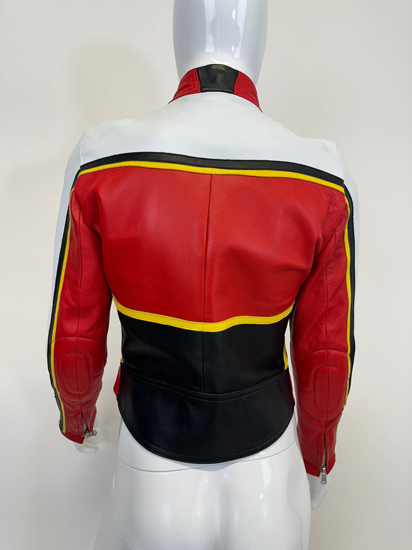 S/S 2001 Dolce & Gabbana runway
red biker Leather Jacket