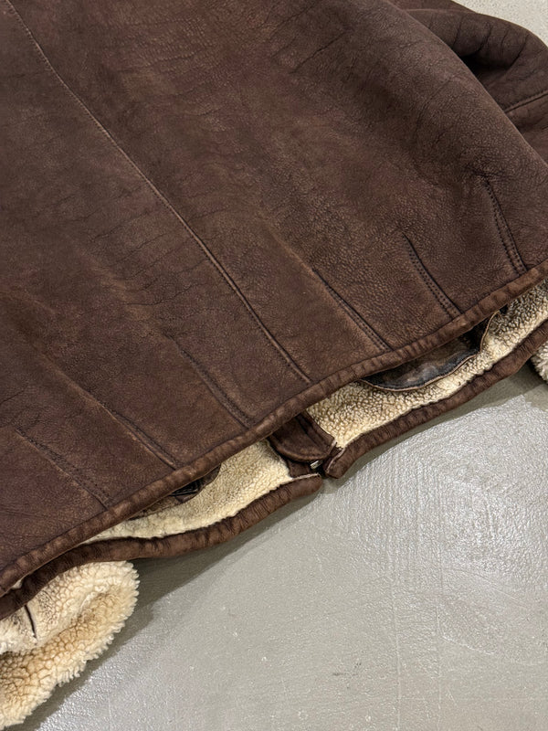 1980s Armani shearling aviator bomber jacket