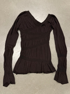 1990s Gucci by Tom Ford sheer asymmetrical top