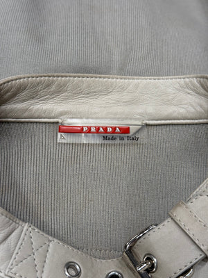 Prada zipped moto leather jacket