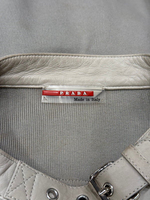 Prada zipped moto leather jacket