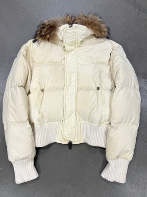 2000s Dsquared2 cropped down jacket with real fur