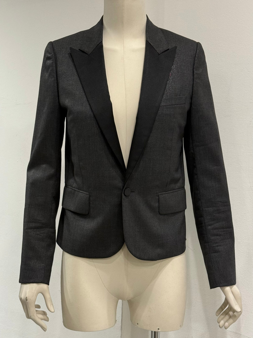 A/W2006 Dior by Hedi Slimane satin lapel tailored blazer