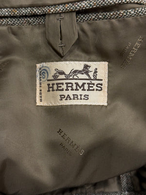 1990s Hermes wool tweed suit set