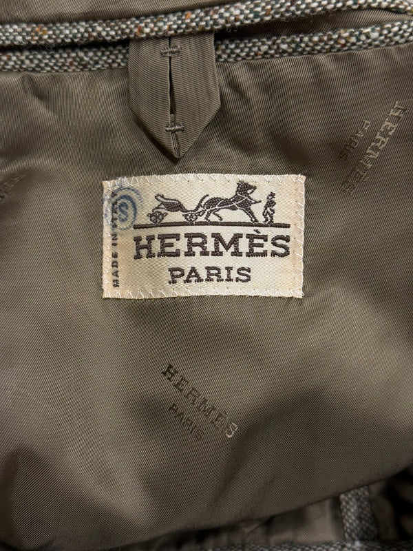 1990s Hermes wool tweed suit set