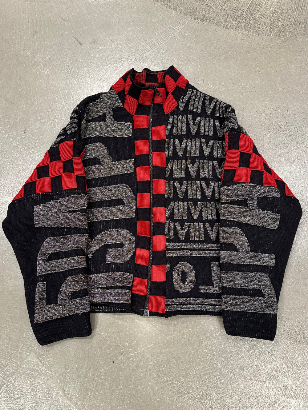 A/W 1985/1986 Jean Paul Gaultier 'Russian Contructivist' cardigan knit