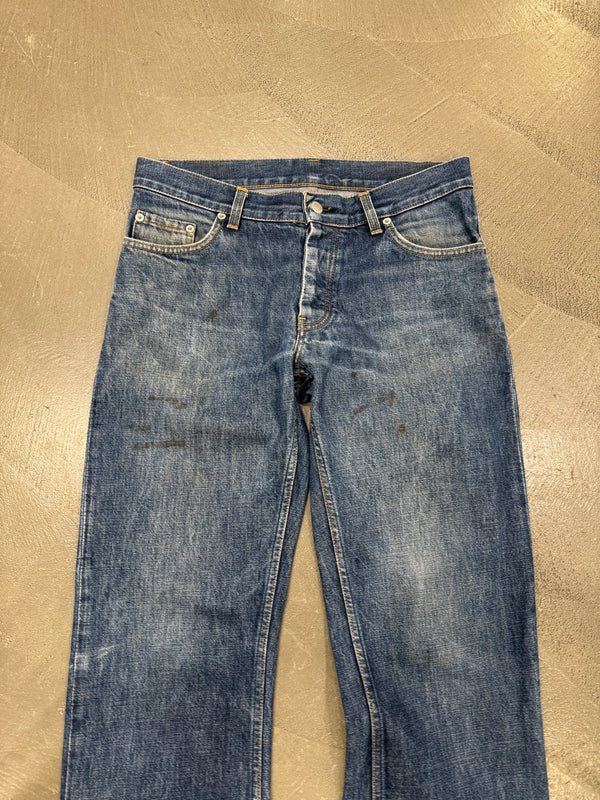 2000s Helmut Lang vintage stained jeans