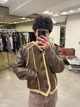 Load image into Gallery viewer, 1990s Dolce &amp; Gabbana hybrid shearling leather military jacket
