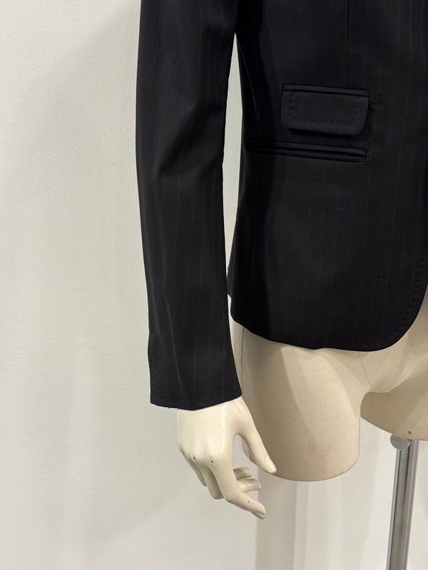 2000s Dsquared2 black pinstripe suit set