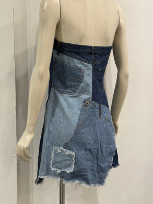 2000s Dolce & Gabbana patchwork mini dress