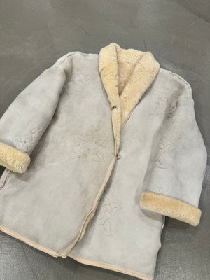 1980s Gianni Versace mainline white sheepskin