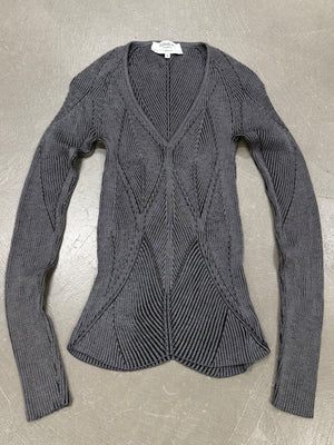 S/S2003 Yves Saint Laurent by Tom Ford sculptural ribbed knit top