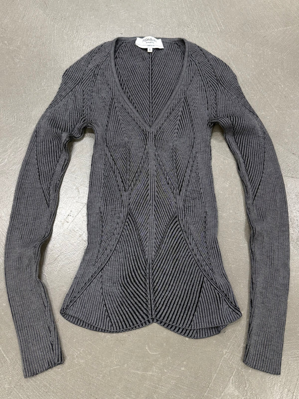 S/S2003 Yves Saint Laurent by Tom Ford sculptural ribbed knit top