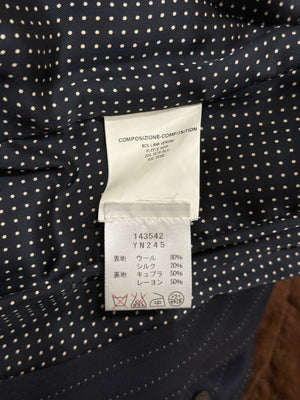 2004 Yves Saint Laurent pinstripe double breasted cropped blazer
