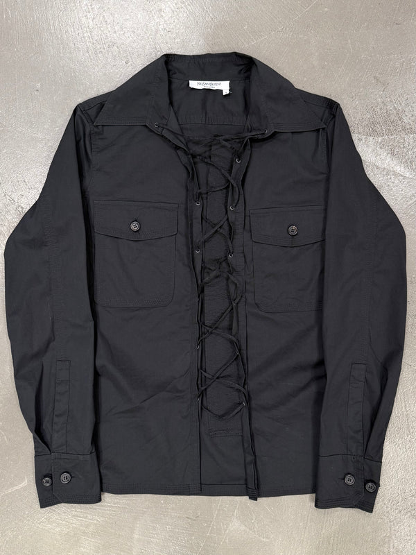 S/S2002 Yves Saint Laurent by Tom Ford safari lace-up shirt