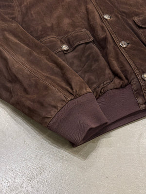 1990s Loro Piana suede bomber jacket