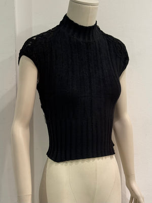 2000s Roberto Cavalli lace cropped top