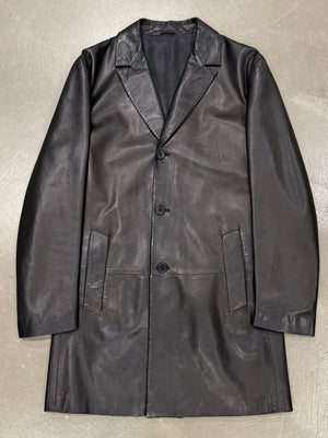 2000s Valentino leather coat