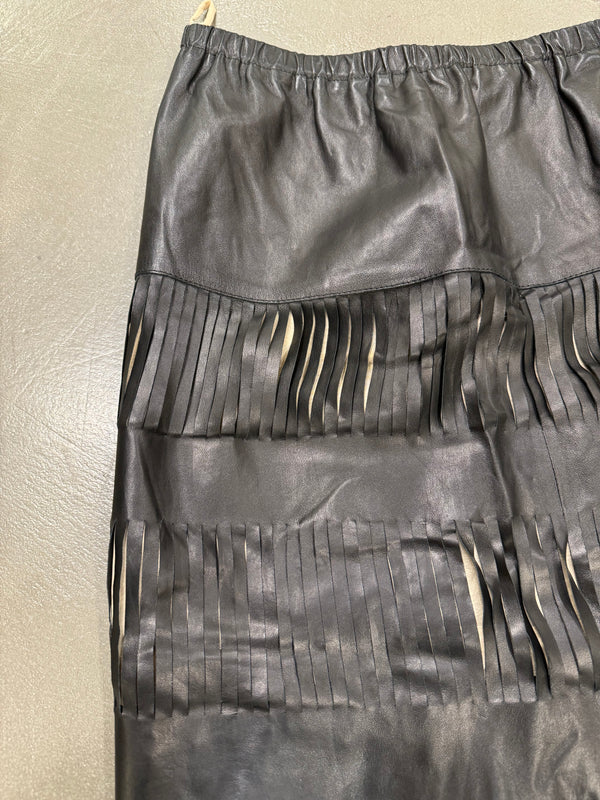 1999 Gucci by Tom Ford runway leather skirt