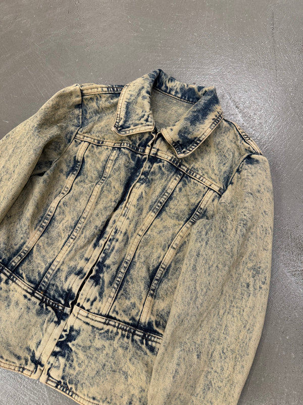 2000s Roberto Cavalli dyed faded denim jacket