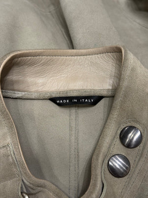 2004 Gucci by Tom Ford suede cafe racer biker leather jacket