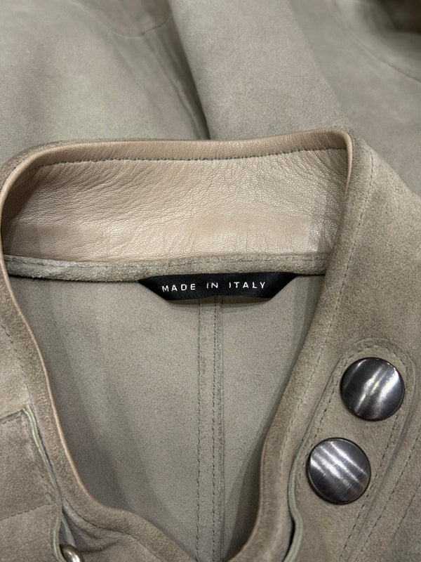 2004 Gucci by Tom Ford suede cafe racer biker leather jacket