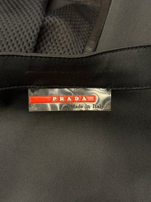 2000s Prada hybrid nylon jacket with leather trim