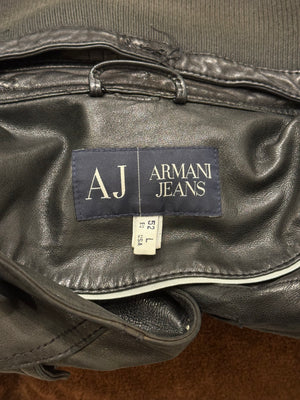 2000s Armani leather jacket