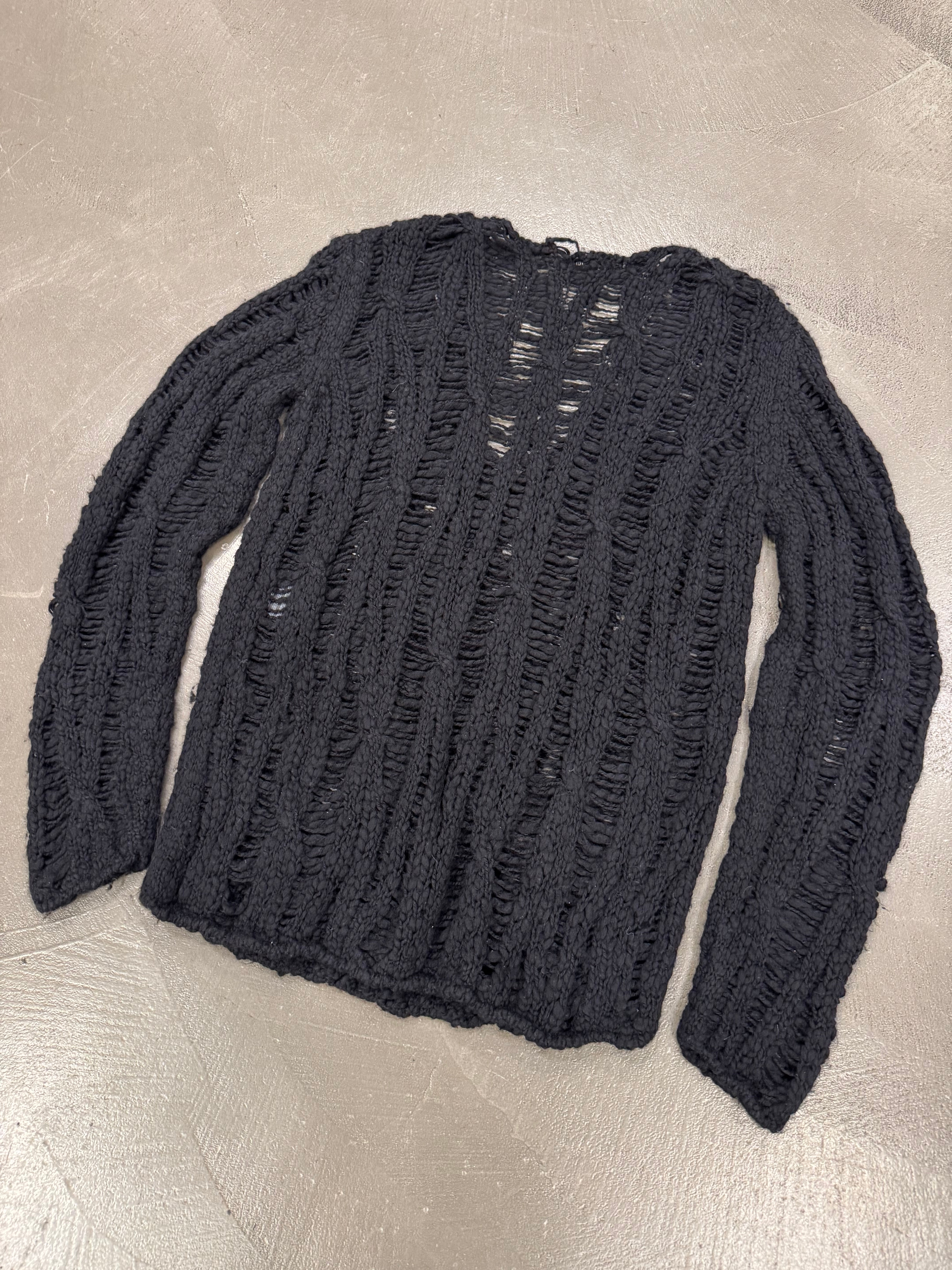 A/W2013 Saint Laurent by Hedi Slimane distressed knit
