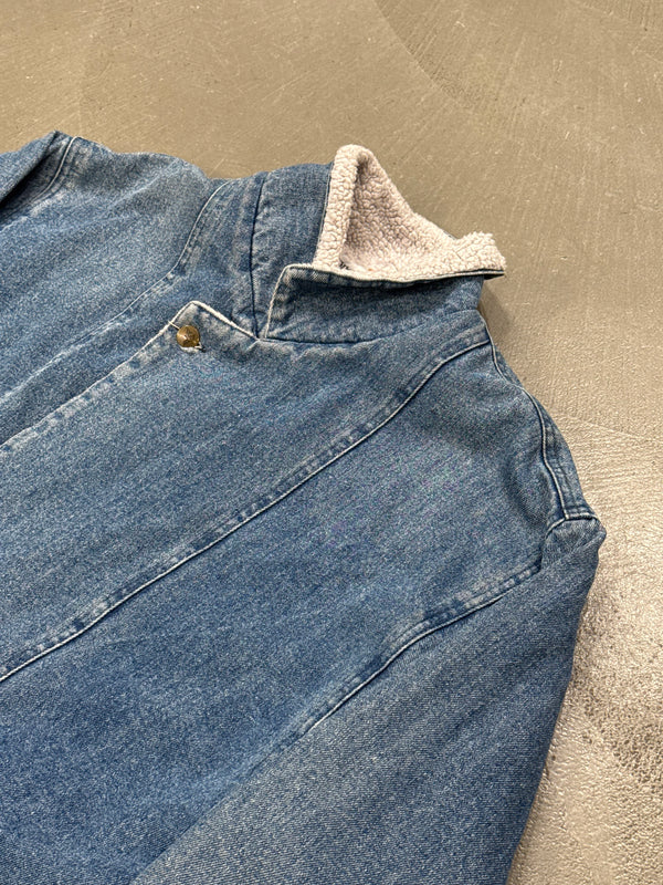 1980s Giorgio Armani shearling denim coat