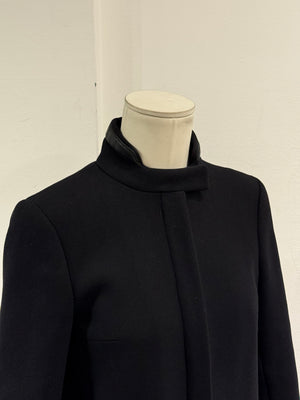 A/W1999 Prada wool long coat with leather details