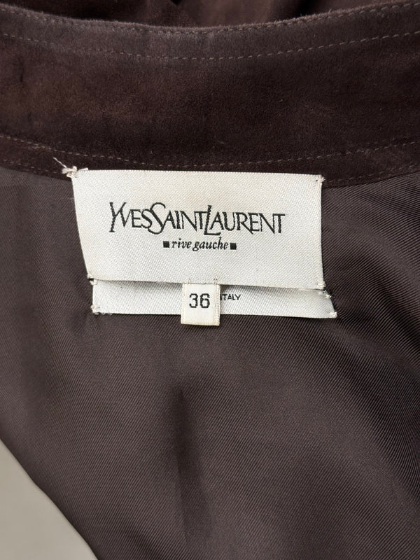 2000s Yves Saint Laurent by Tom Ford paneled cropped leather jacket