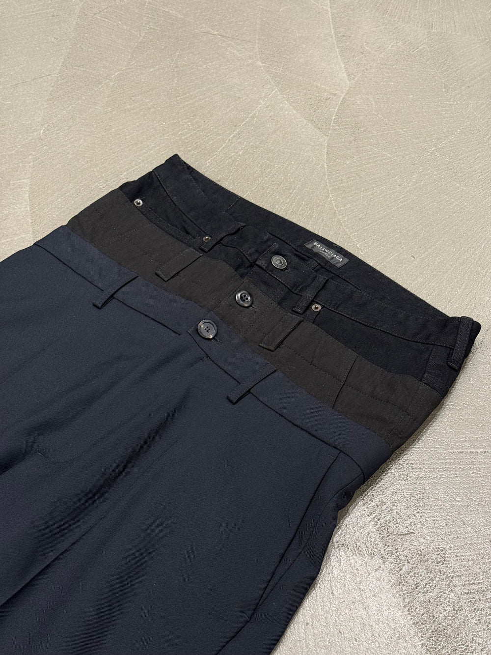 S/S2024 Balenciaga triple waist wide leg tailored pants