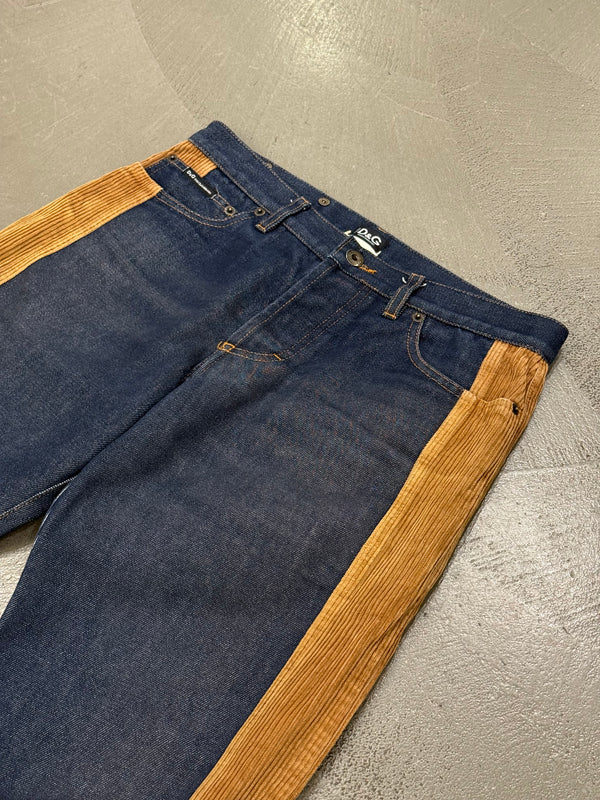 2000s Dolce & Gabbana hybrid corduroy jeans
