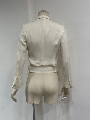 2001 Gucci by Tom Ford tie waist wrap blazer