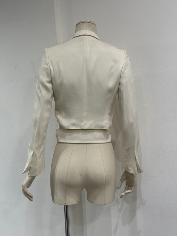 2001 Gucci by Tom Ford tie waist wrap blazer