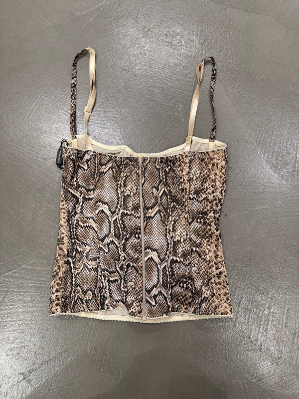 A/W 2001 Dolce & Gabbana Snakeskin corset top NEW