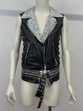 Load image into Gallery viewer, S/S2011 Balmain by Decarnin leather metal studded biker vest
