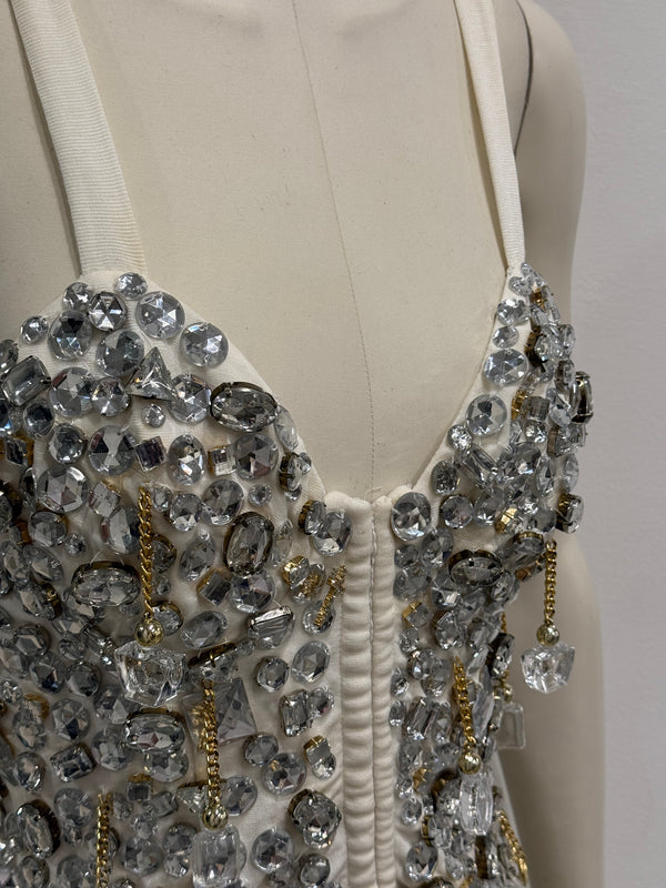 A/W1991 Dolce & Gabbana beaded crystal corset