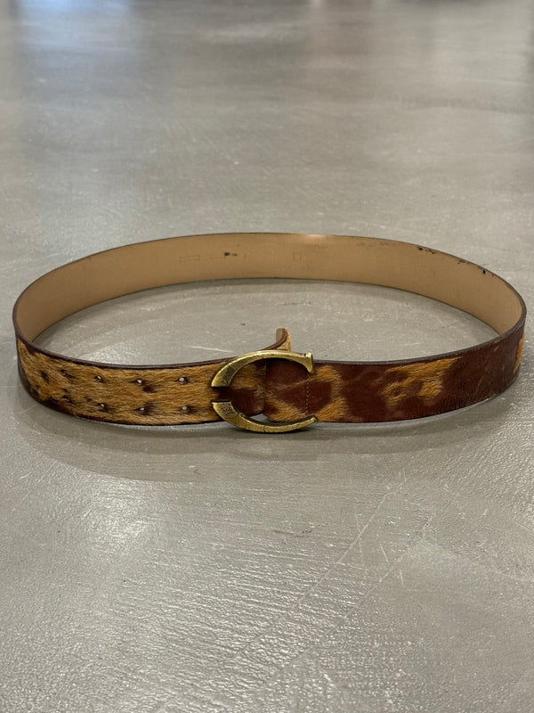 2000s Cavalli pony hair belt