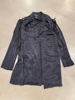 S/S2005 Ann Demeulemeester runway cut-out belted coat dress
