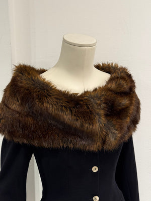 2000s Plein Sud blazer with detachable fur