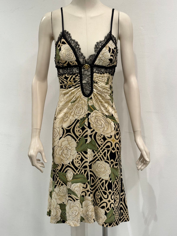 2006 Roberto Cavalli geometric mini dress