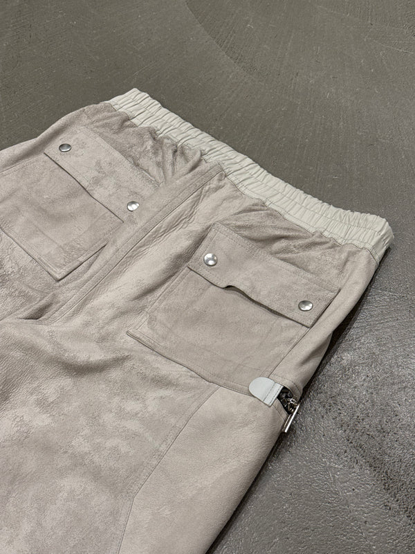 SS2021 Rick Owens “Phlegeton” distressed leather Bauhaus Cargo Pants