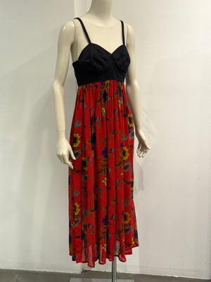 1990s Jean Paul Gaultier corseted floral dress