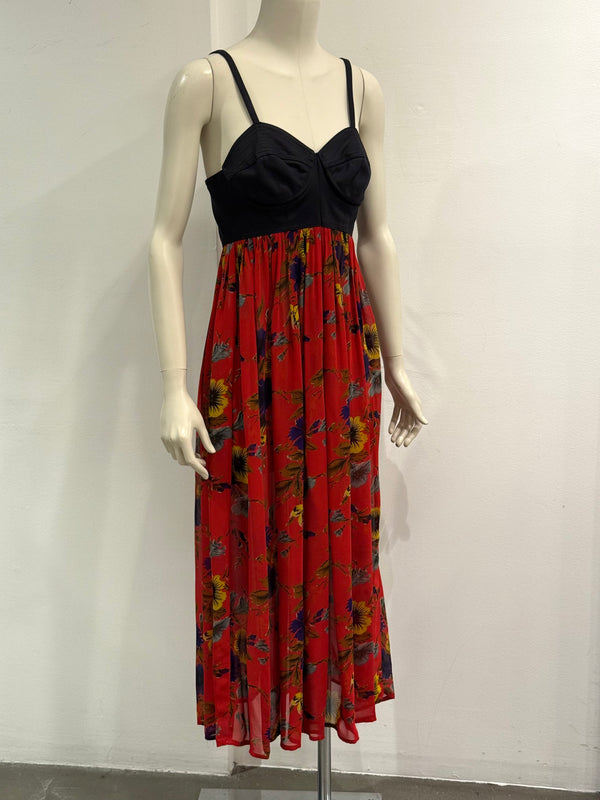 1990s Jean Paul Gaultier corseted floral dress