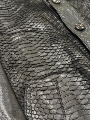 2000s Yves Saint Laurent by Tom Ford python bomber jacket